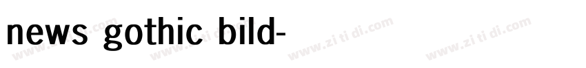 news gothic bild字体转换